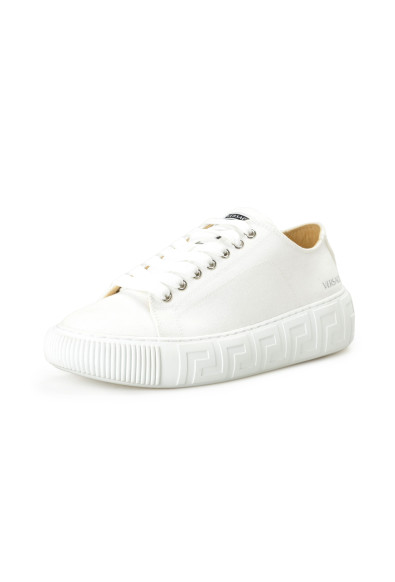 Versace Women's White Canvas Fashion Sneakers Shoes 